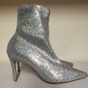 Stuart Weitzman Glitter Heeled Booties
